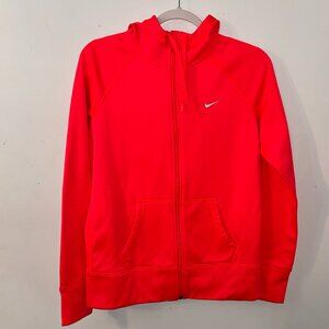 Nike Full Zip Hoodie Jacket Red Size M Athletic Sweatshirt